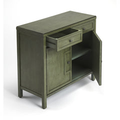 Accent Cabinet with 2 Doors and 2 Drawers in Green