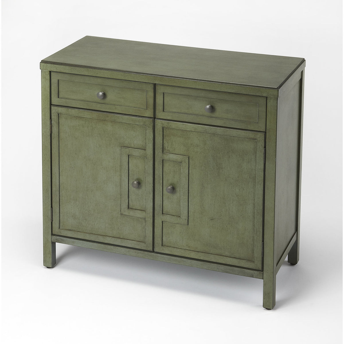 Accent Cabinet with 2 Doors and 2 Drawers in Green