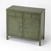 Accent Cabinet with 2 Doors and 2 Drawers in Green