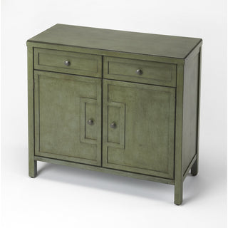 Accent Cabinet with 2 Doors and 2 Drawers in Green