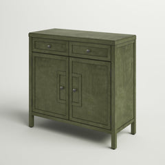 Accent Cabinet with 2 Doors and 2 Drawers in Green