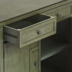Accent Cabinet with 2 Doors and 2 Drawers in Green