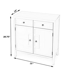 Accent Cabinet with 2 Doors and 2 Drawers in Green