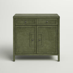 Accent Cabinet with 2 Doors and 2 Drawers in Green