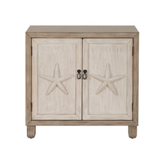 Accent Cabinet with 2 Doors and 2 Shelves in Gray