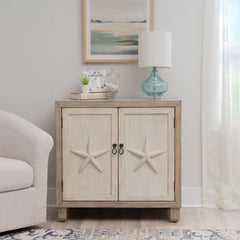 Accent Cabinet with 2 Doors and 2 Shelves in Gray