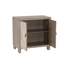 Accent Cabinet with 2 Doors and 2 Shelves in Gray