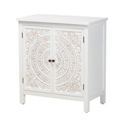 Accent Cabinet with 2 Doors and 2 Shelves in White Fir and Engineered Wood