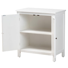Accent Cabinet with 2 Doors and 2 Shelves in White Fir and Engineered Wood