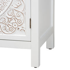 Accent Cabinet with 2 Doors and 2 Shelves in White Fir and Engineered Wood