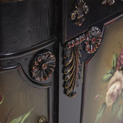 Accent Cabinet with 2 Doors and 4 Shelves in Brown