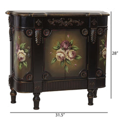 Accent Cabinet with 2 Doors and 4 Shelves in Brown