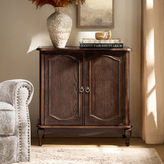 Accent Cabinet with 2 Doors and Adjustable Shelf in Walnut