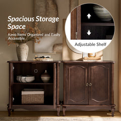 Accent Cabinet with 2 Doors and Adjustable Shelf in Walnut