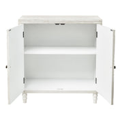 Accent Cabinet with 2 Doors and Adjustable Shelf in White Cream