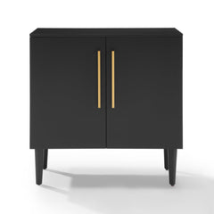 Accent Cabinet with 2 Doors and Adjustable Shelf, Matte Black