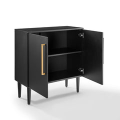 Accent Cabinet with 2 Doors and Adjustable Shelf, Matte Black