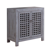 Accent Cabinet with 2 Doors and Adjustable Shelves, Gray Distressed Wood