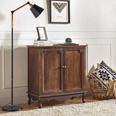 Accent Cabinet with 2 Doors and Cabriole Legs in Walnut