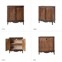 Accent Cabinet with 2 Doors and Cabriole Legs in Walnut