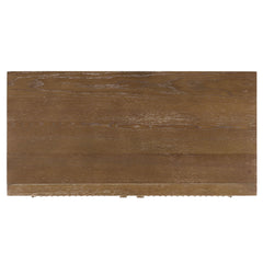 Accent Cabinet with 2 Doors and Nailhead Details in Rustic Oak