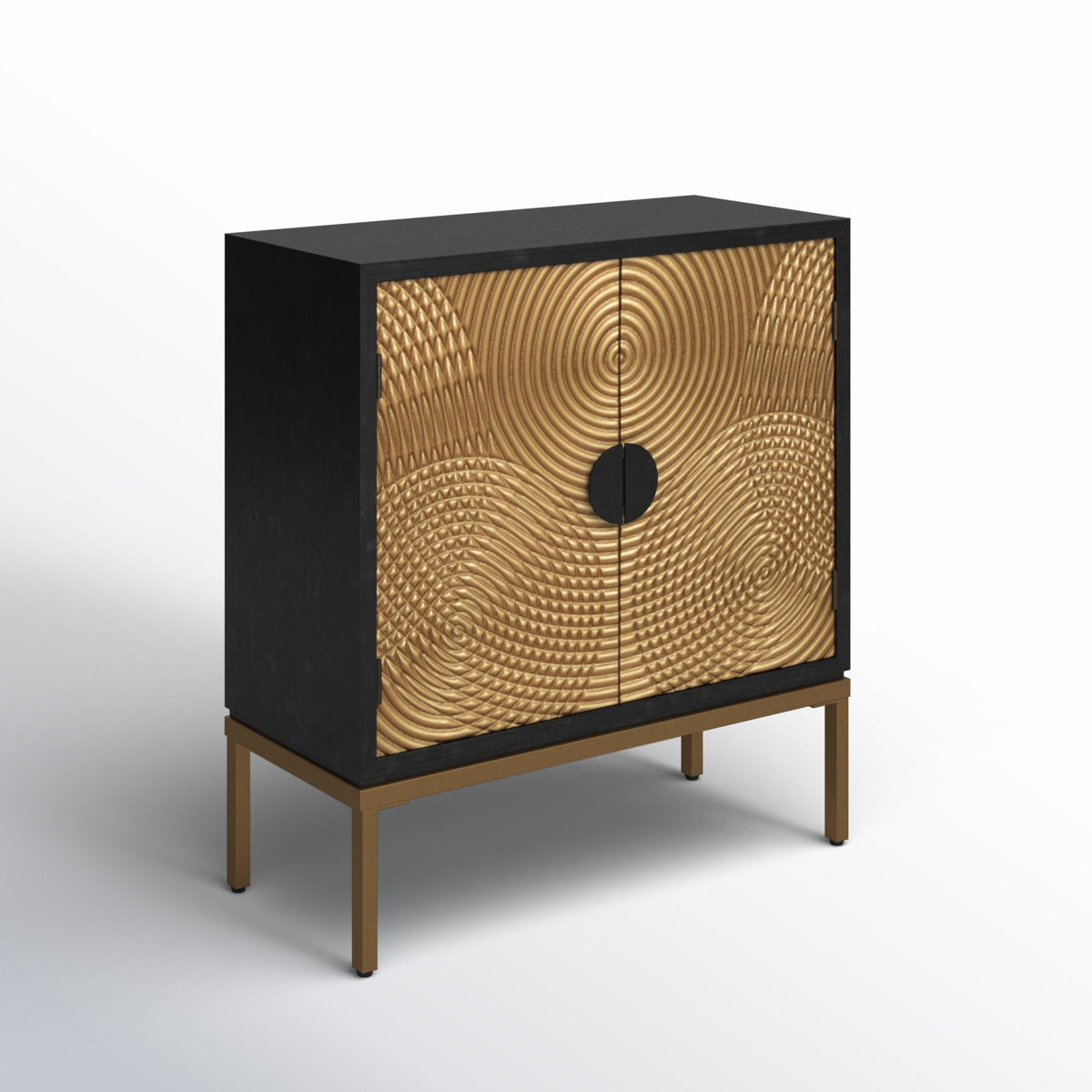 Accent Cabinet with 2 Doors in Pine and Manufactured Wood