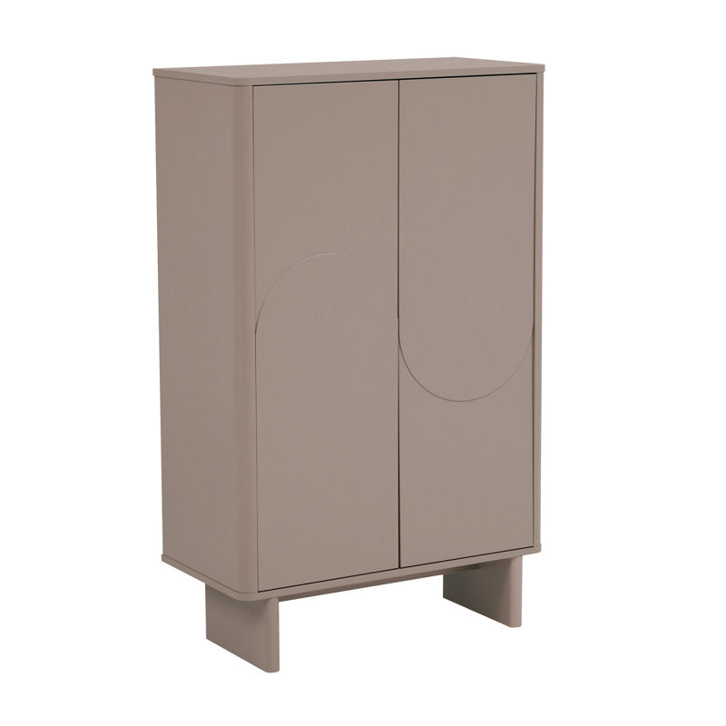 Accent Cabinet with 2 Doors, Mocha Gloss Finish