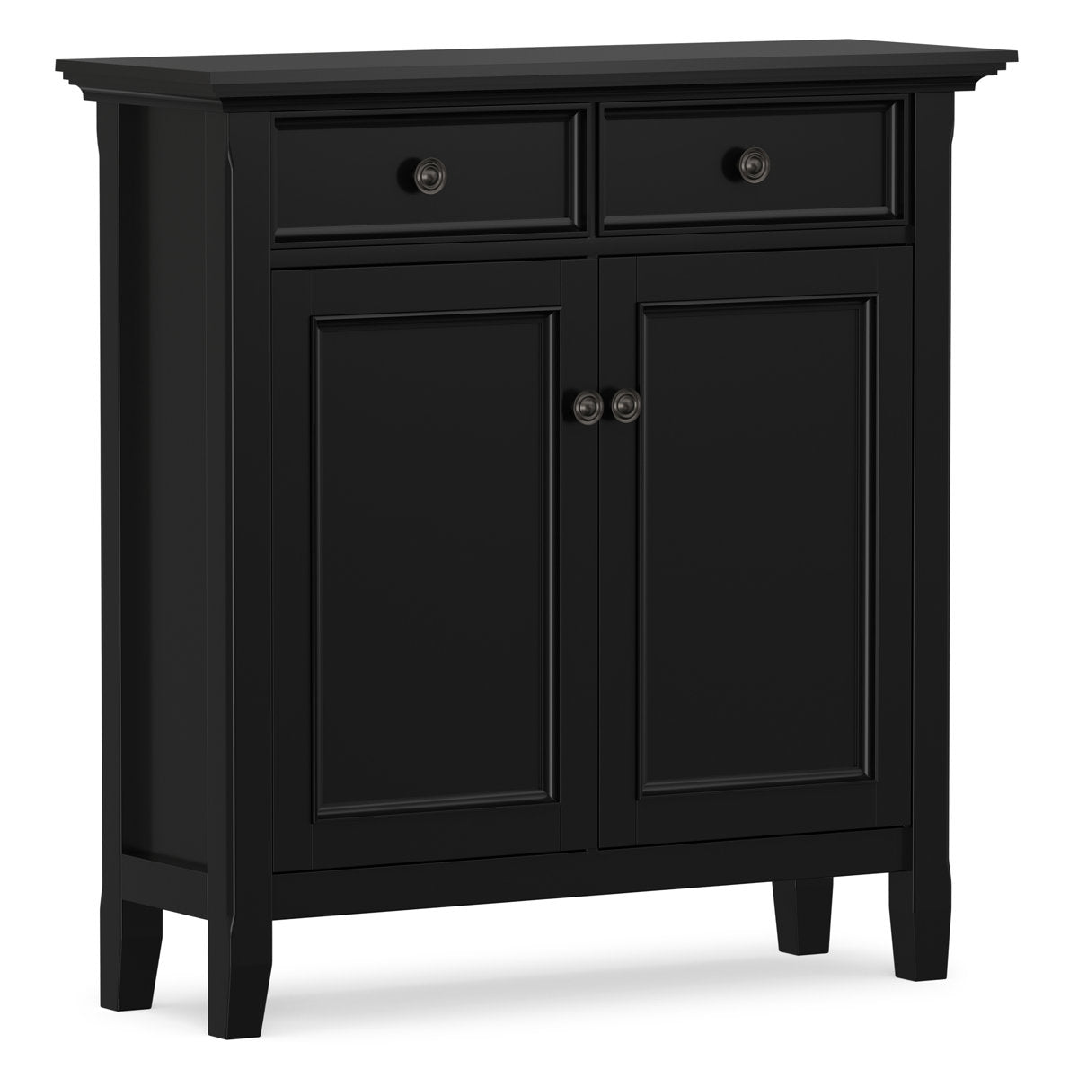 Accent Cabinet with 2 Drawers and 2 Doors in Black
