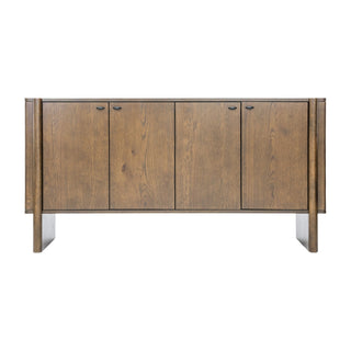 Accent Cabinet with 4 Doors in Brown Rubberwood