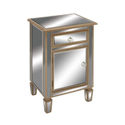 Accent Cabinet with Beveled Mirror Panels and 1 Drawer