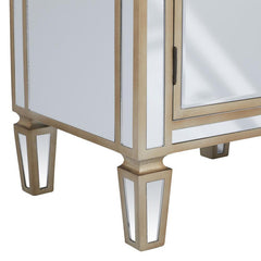 Accent Cabinet with Beveled Mirror Panels and 1 Drawer