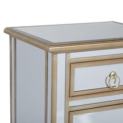 Accent Cabinet with Beveled Mirror Panels and 1 Drawer