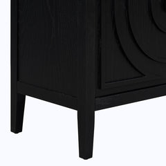 Accent Cabinet with Four Doors in Black