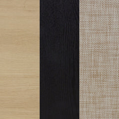 Accent Cabinet with Rattan Doors in Black