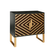 Accent Cabinet with Two Doors and One Shelf in Black