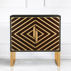 Accent Cabinet with Two Doors and One Shelf in Black