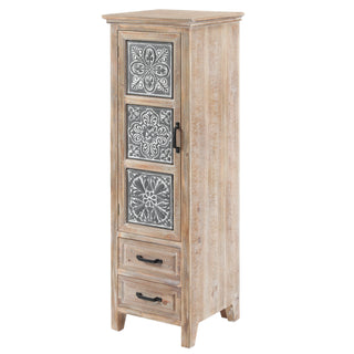 Accent Cabinet with Two Drawers in Weathered Natural Wood Finish