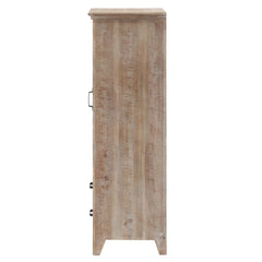 Accent Cabinet with Two Drawers in Weathered Natural Wood Finish