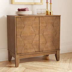 Accent Cabinets, 2-Piece Set with Textured Wood Doors in Seadrift