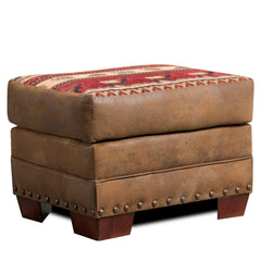 Accent Chair, Brown Cotton Tapestry with Walnut Wood Legs