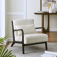 Accent Chair, Chenille with Black Legs