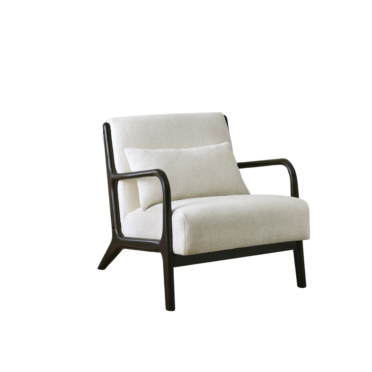 Accent Chair, Chenille with Black Legs