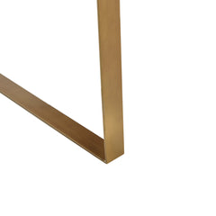 Accent Chair in Cream Polyester Velvet with Gold Metal Legs