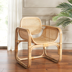 Accent Chair, Rattan Frame with Rattan Mesh Seat