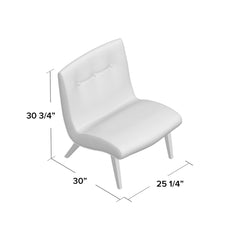 Accent Chair with Birch Frame in Green