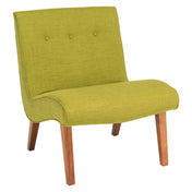 Accent Chair with Birch Frame in Green