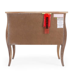 Accent Chest, 2 Drawers, Solid Mango Wood, Natural Mango