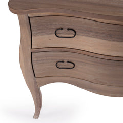 Accent Chest, 2 Drawers, Solid Mango Wood, Natural Mango