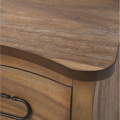 Accent Chest, 2 Drawers, Solid Mango Wood, Natural Mango