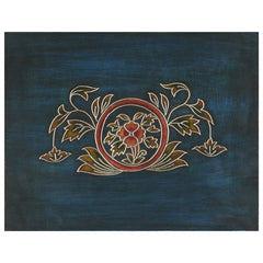 Accent Chest, 3 Drawers, Hand Painted Mango Wood in Blue and Brown